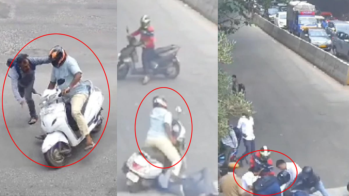 ಸ್ಕೂಟರ್ನಲ್ಲಿ ಬರುತ್ತಿದ್ದ ಕಳ್ಳ ''420 ಮಂಜ''ನನ್ನು ಸಿನಿಮೀಯ ಶೈಲಿಯಲ್ಲಿ ಹಿಡಿದ ಪೊಲೀಸ್! Video